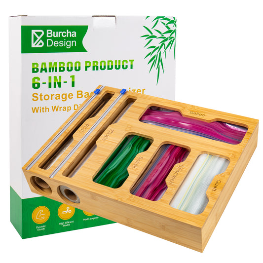 Burcha 6-in-1 Storage Bag Organizer for Ziplock Bag